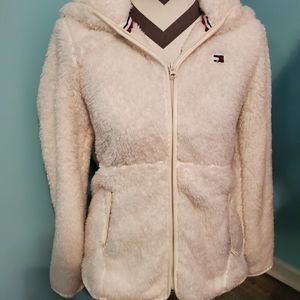 NWT Tommy Hilfiger Ivory Faux Fur Coat